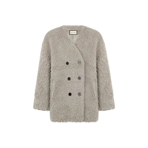 MEIYANG Светлый Кофейный Женский Пальто