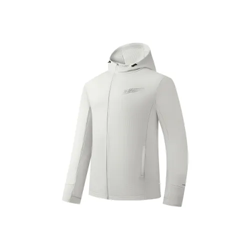 QIAODAN Куртки и пальто Мужской дымчатый белый