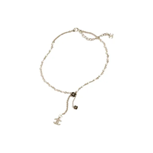 CHANEL Double C Искусственный жемчуг Ожерелья Унисекс Золото