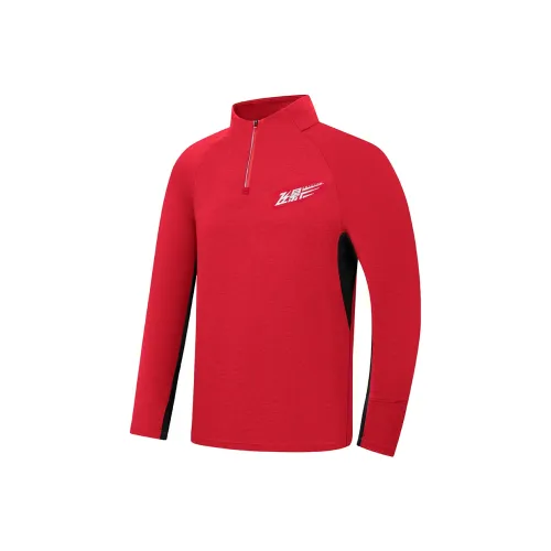 QIAODAN Feiying T-Shirt Мужская Карпово-красный Черный