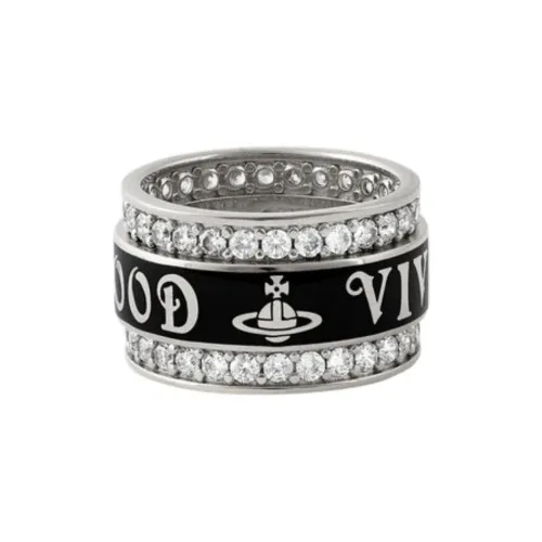 Vivienne Westwood Переработанное Серебро Кольца Унисекс Белый Черный
