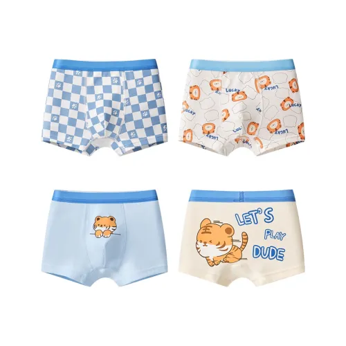 Top Melon 4 пачки Синий & Экрю & Светло-синий & Абрикос Kids Трусы