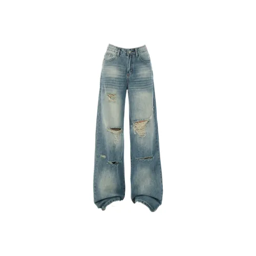 JOPPTI Blue Women's Jeans JOPPTI Синий Женские Джинсы