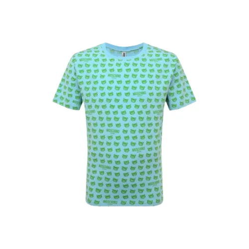 MOSCHINO Светло-синие Зеленые Мужские T-рубашки