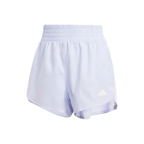 Adidas 3 Stripes AEROREADY Pacer Тренировки Ткани вязаные Спортивные шорты Женские Фиолетовый белый