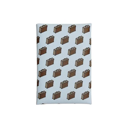 HERMES Calvi Duo Swift Кожа Картхолдер Женские T0 BLEU Brume Пыльно-голубой