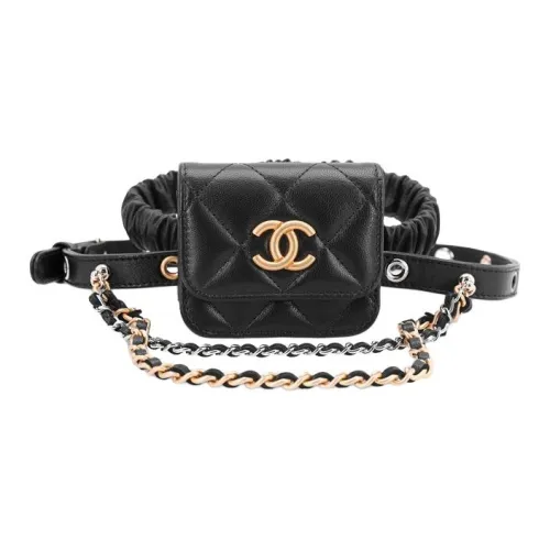 CHANEL с овчиной сумка для наушников чехол для наушников женский черный