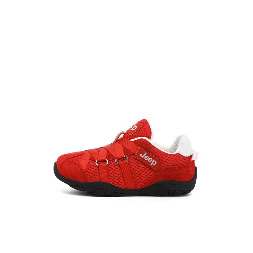 JEEP Дышащий Легкий Амортизаторы Теплоизоляционный Тихий Низкий Топ Kids Lifestyle Shoes Бегониево-красный Детский