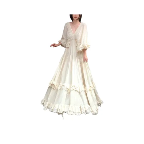 AURORA MUSE Длинное платье с длинными рукавами женское