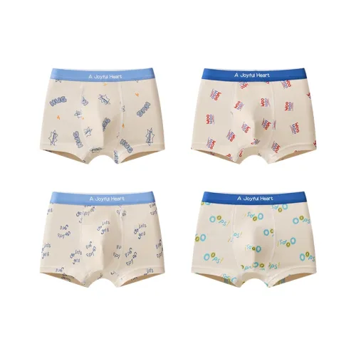 Хлопок 4 пачки Сливочный + Экрю + Сливочный + Сливочный школьные трусы