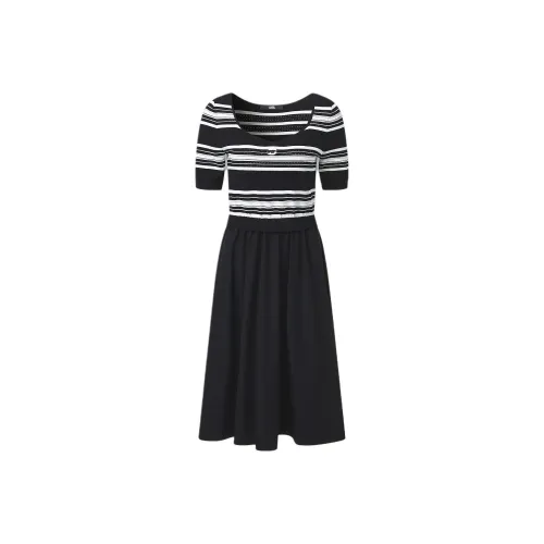 KARL LAGERFELD Elegant Elegance Вечеринка Свидание SS25 Короткий рукав Платье Женское