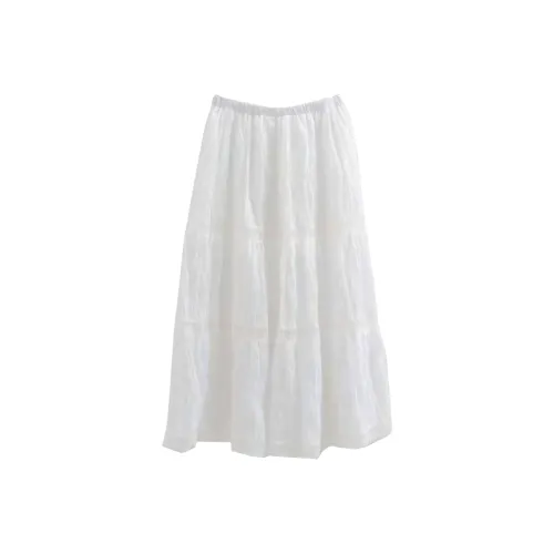 LOWEAR Белый Женские Повседневные Длинные Юбки