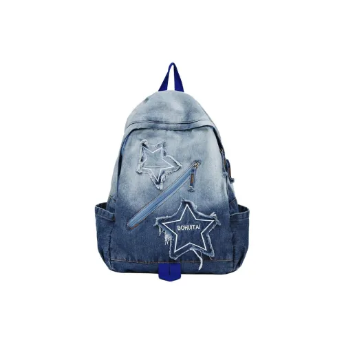 OKEKE Холст Рюкзак Женский Синий Черный