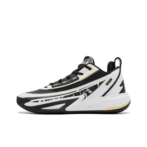 QIAODAN Покрытие Anti Твист Легкий Дышащий Низкий Топ Баскетбольные Кроссовки Мужские Черный Белый