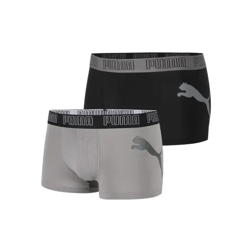 PUMA 2 упаковки черные + светло-серые мужские боксер-шорты