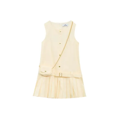 SUNTOMORROW Платье 2025 Spring Экрю Подростки