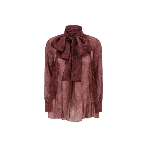 ETRO Red Women's Shirts ЭТРО Красные Женские Рубашки