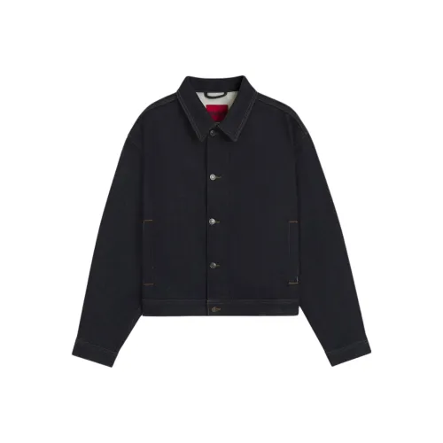 Hugo Boss Темно-синие мужские джинсовые куртки