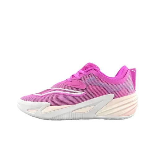 PUMA ALL PRO NITRO 2 Дышащие Низкие Баскетбольные Кроссовки Унисекс Фиолетовые