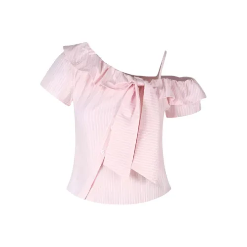 Wang Leshi Розовые Женские Рубашки