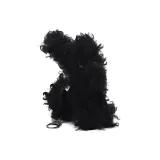 Черный грубый щенок подвеска