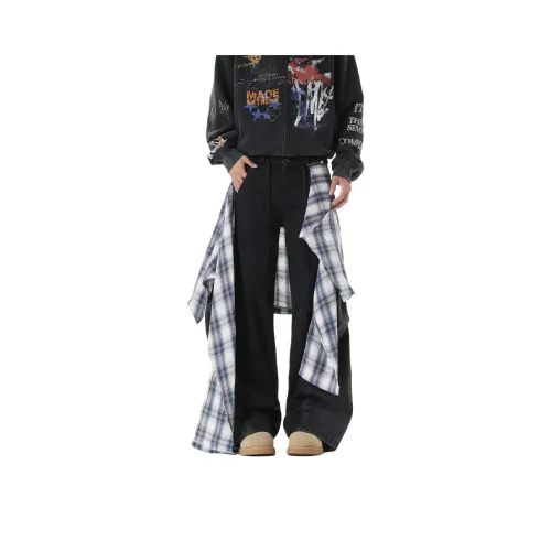 BLACK AT Черные Унисекс Джинсы