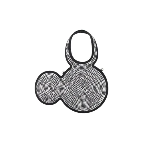 COPERNI Disney Коллаборация Satin Одно плечо Сумка Мини Женские Черный Серебряный