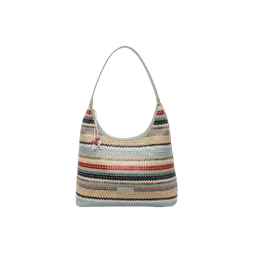 XOKY Соломенная плетеная сумка через плечо Стандартная Женская Хаки Зеленый Синий