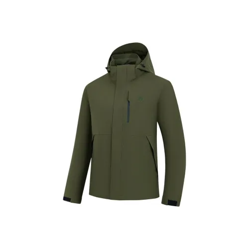 QIAODAN Mountain God Series Дышащая Теплоизоляционная Ветровка Мужская Обожженный Чай Зеленый