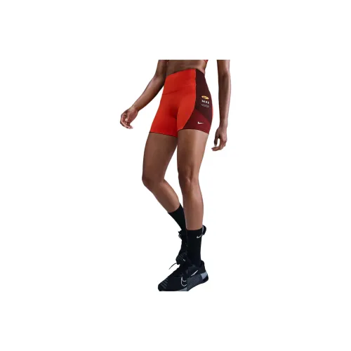 Nike Clothing Red Women's Cycling Pants Nike Clothing Красные Женские Велосипедные Штаны