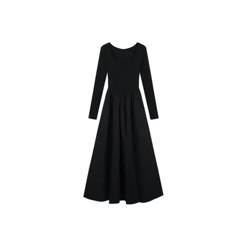 SECFLY OFFICIAL Длинное платье с длинными рукавами женское