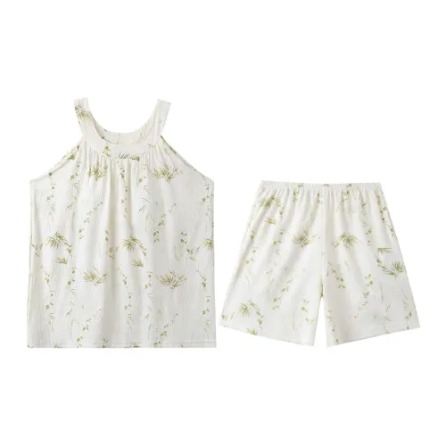 QIANSHENG Лист Женские Пижамные Комплекты