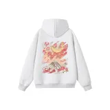 Белый, серый, вереск, снежные горы