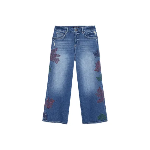 Desigual Medium Blue Denim Women's Jeans Desigual Средне-голубой деним женские джинсы