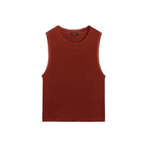 Massimo Dutti Red Women's Tank Tops Масимо Дутти Красный Женские Майки