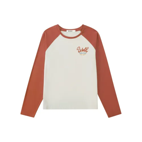 MIZIQI Реглан с длинным рукавом футболка женская