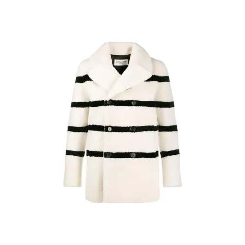 SAINT LAURENT Белое Мужское Пальто
