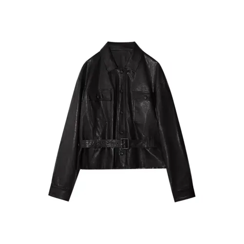 SYEEE WITH U Кожа Куртка Женская