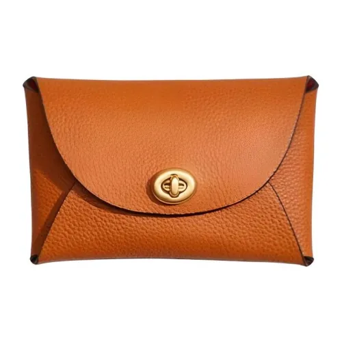 COACH Pouch Галечная кожа Клатч Мелочь Кошелек Мини Женские Седло