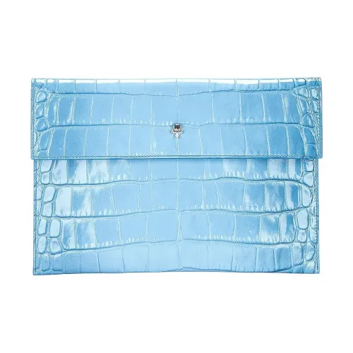 Alexander McQueen Телячья кожа Конверт Сумка Клатч Женский Синий