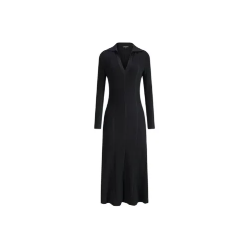 ARMANI EXCHANGEAE SS23 Длинное Платье с Длинными Рукавами Женское Черное