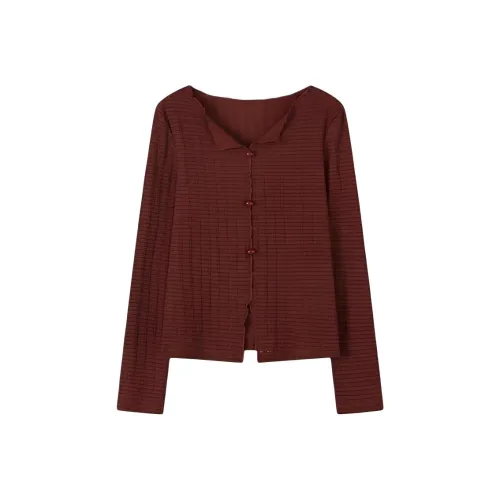 LUYOUYE Вишнево-красные Женские T-рубашки