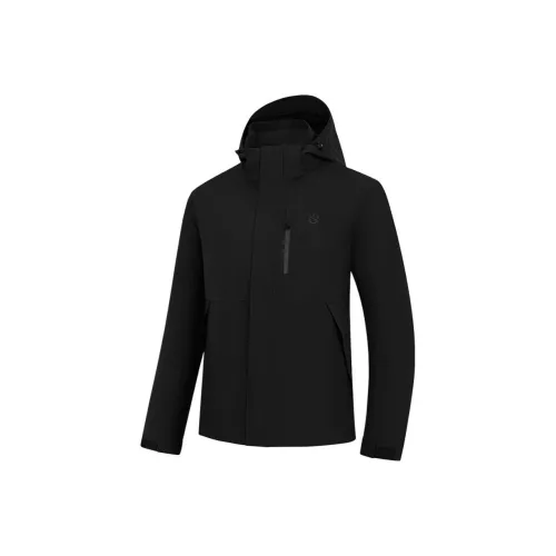 QIAODAN Mountain God Series Дышащая Теплоизоляционная Ветровка Мужская Черная