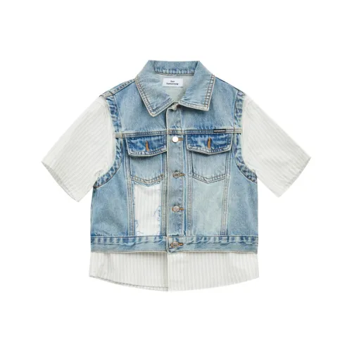 SUNTOMORROW Топ Весна Выпуск 2025 года Джинсовый синий Подростки