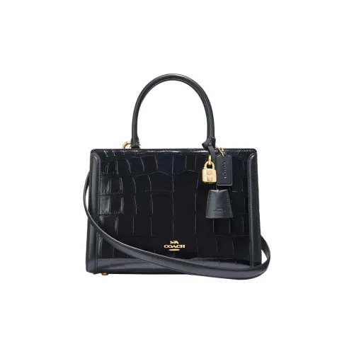 COACH Zoe Кожа Сумка через плечо Сумка через плечо Сумка через плечо Сумка Маленькая Женская Черная