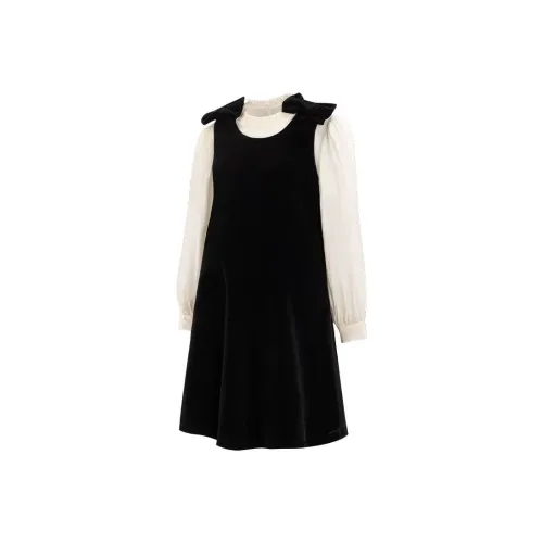 ARIADNAW STUDIO Черное Женское Длинное Платье с Длинными Рукавами