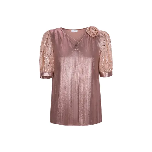 TANGXI Шампанское Коричневый Женские Рубашки