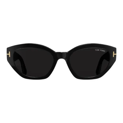 TF Пластиковая оправа Кошачий глаз Солнцезащитные очки Унисекс Черный