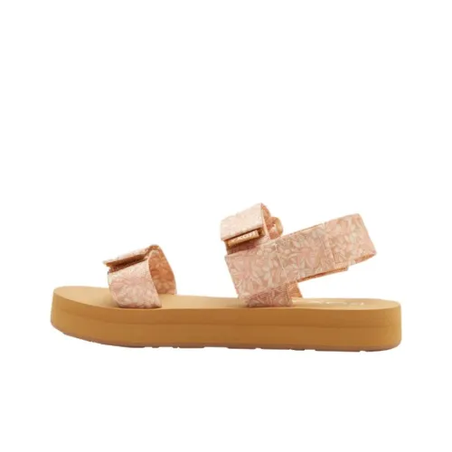 ROXY Пляжные сандалии Женские Бежево-розовые