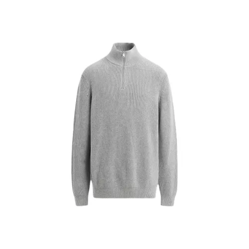 ZARA Зебра с принтом серый мужской трикотаж